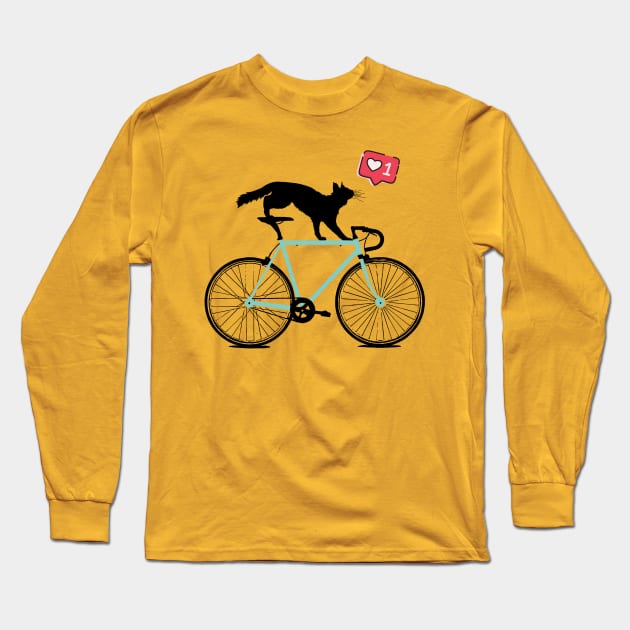 Bianchi Road Bike Long Sleeve T-Shirt by Crooked Skull